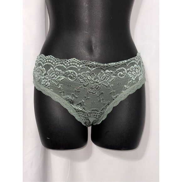 NEW WITH TAGS Lacey Cheeky Panty Hollywood green Nwt size medium button details - Picture 1 of 5